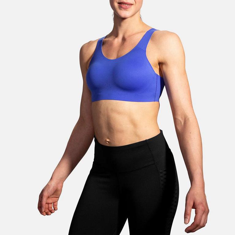 Brooks Women's Dare Scoopback Run Running Bra - Blue (SCQX49572)